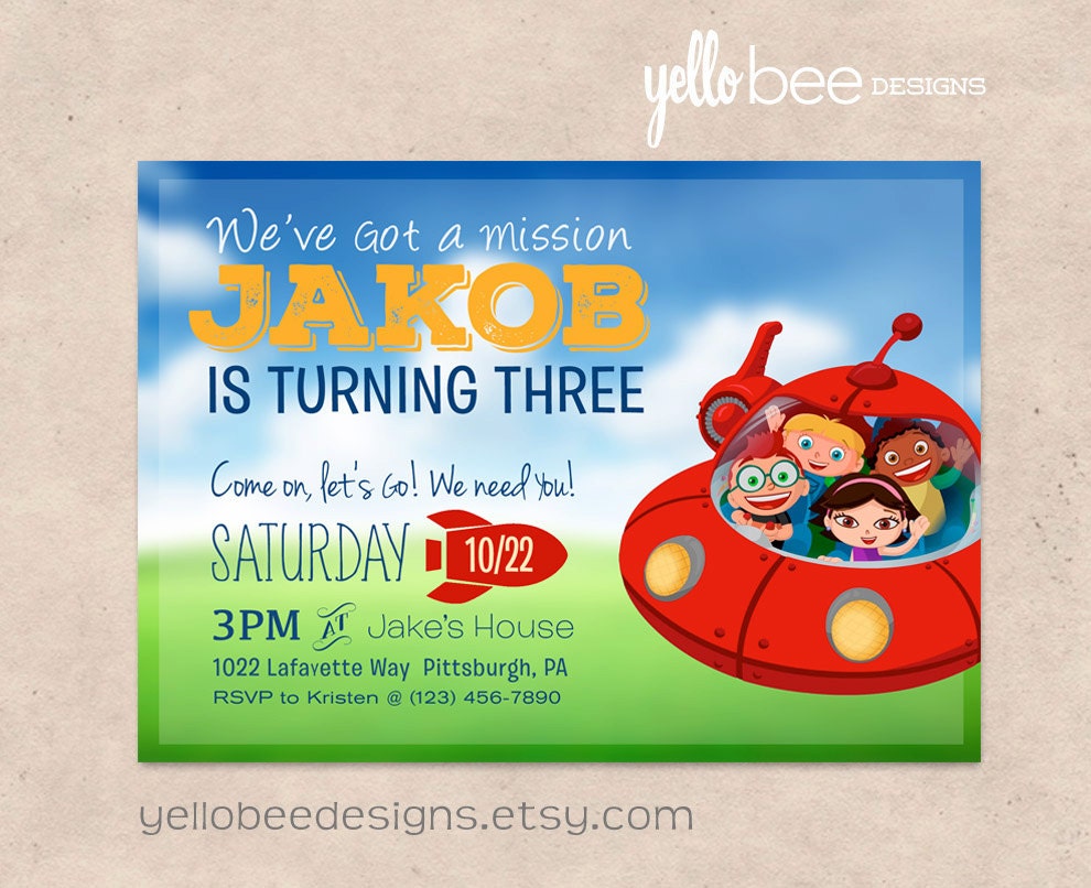 Little Einsteins Birthday Invitations 6