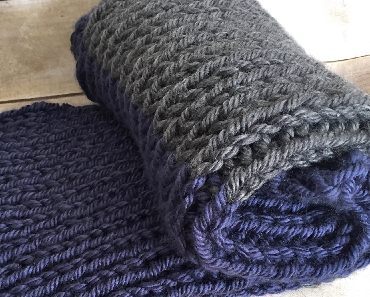 Chunky Knitted Baby Blanket Thick Nursery Decor Big Knit Throw