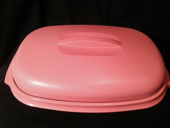 Vintage Tupperware pink steamer bowl by HoardersHideaway on Etsy