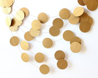 Items similar to Antique Gold Garland - Caramel Brown - New Years ...