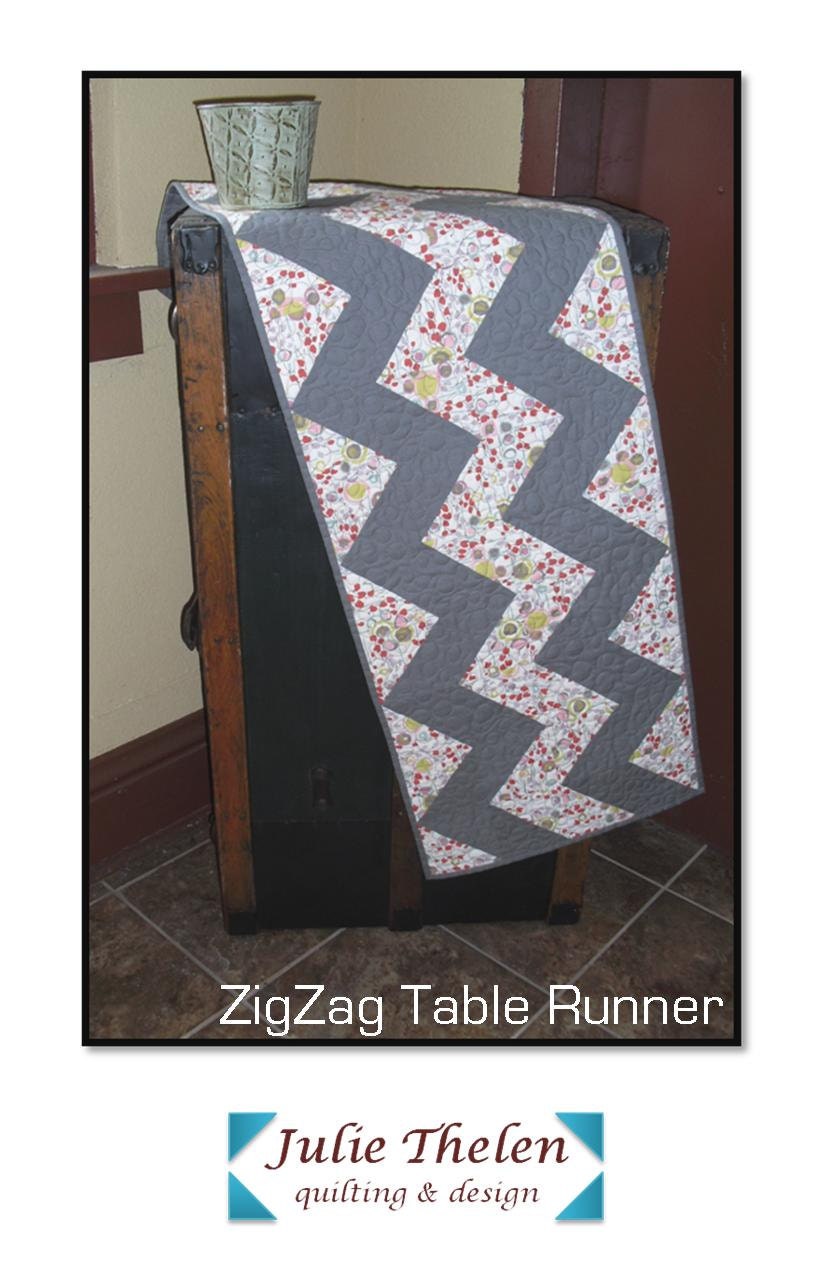 Downloadable pdf table runner pattern zig zag table runner