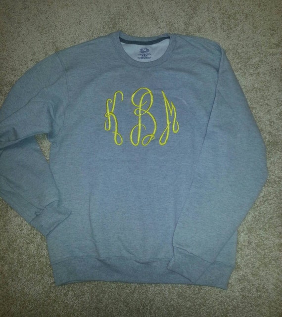 Monogrammed sweatshirt by MonogramsbyMorgan1 on Etsy