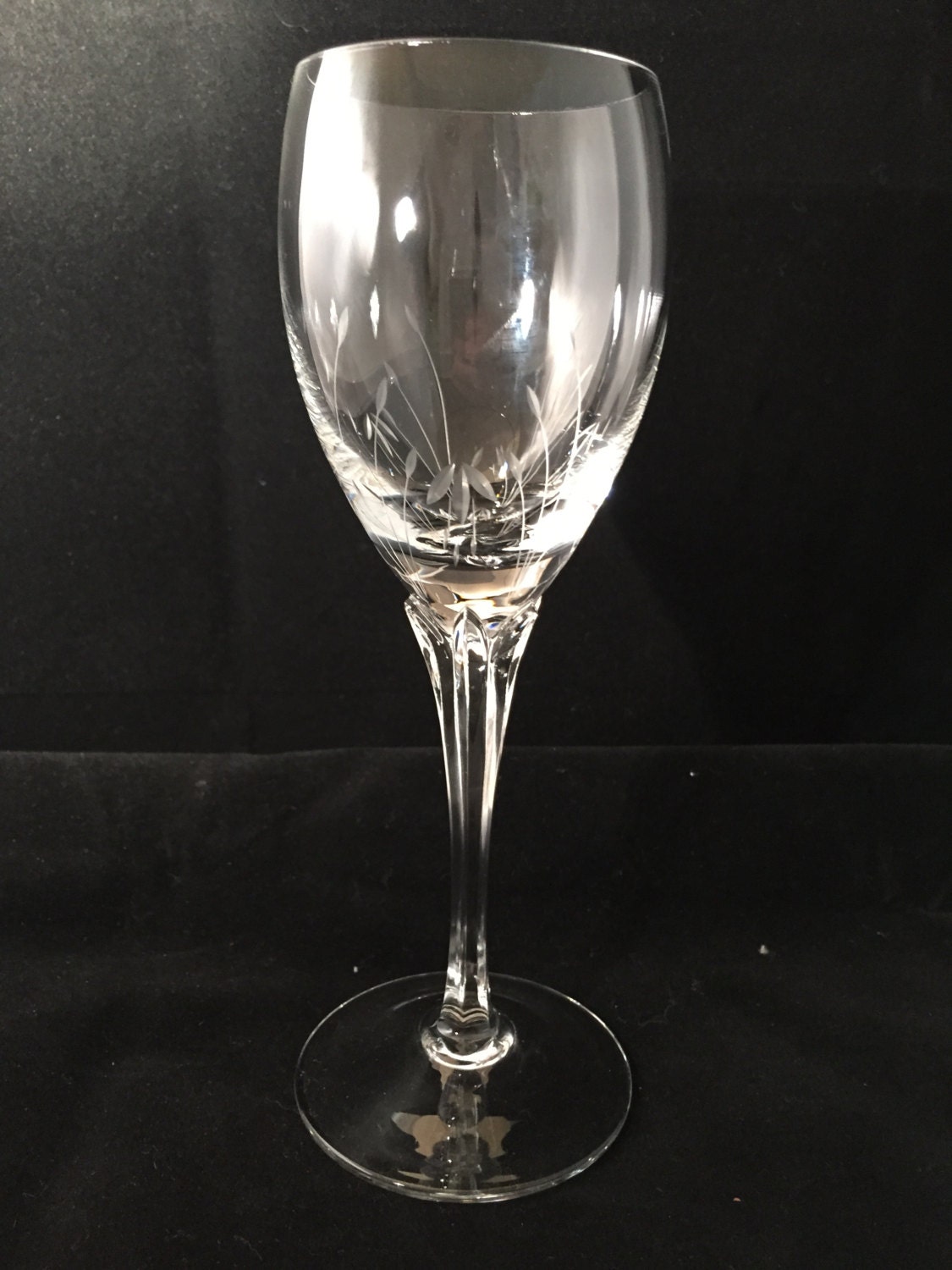 6 GORHAM JOLIE CRYSTAL White Wine Glass Retired Pattern