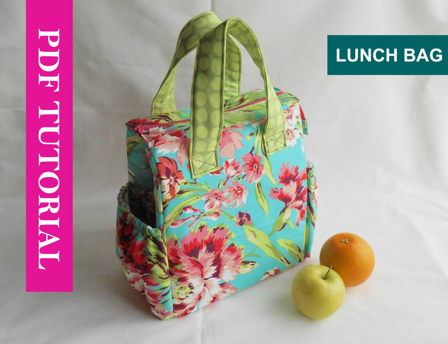 Tote Lunch Bag Pattern | insulated lunch bag pdf pattern tote bag sewing pattern pdf Tote Lunch Bag Pattern | insulated lunch bag pdf pattern tote bag sewing pattern pdf