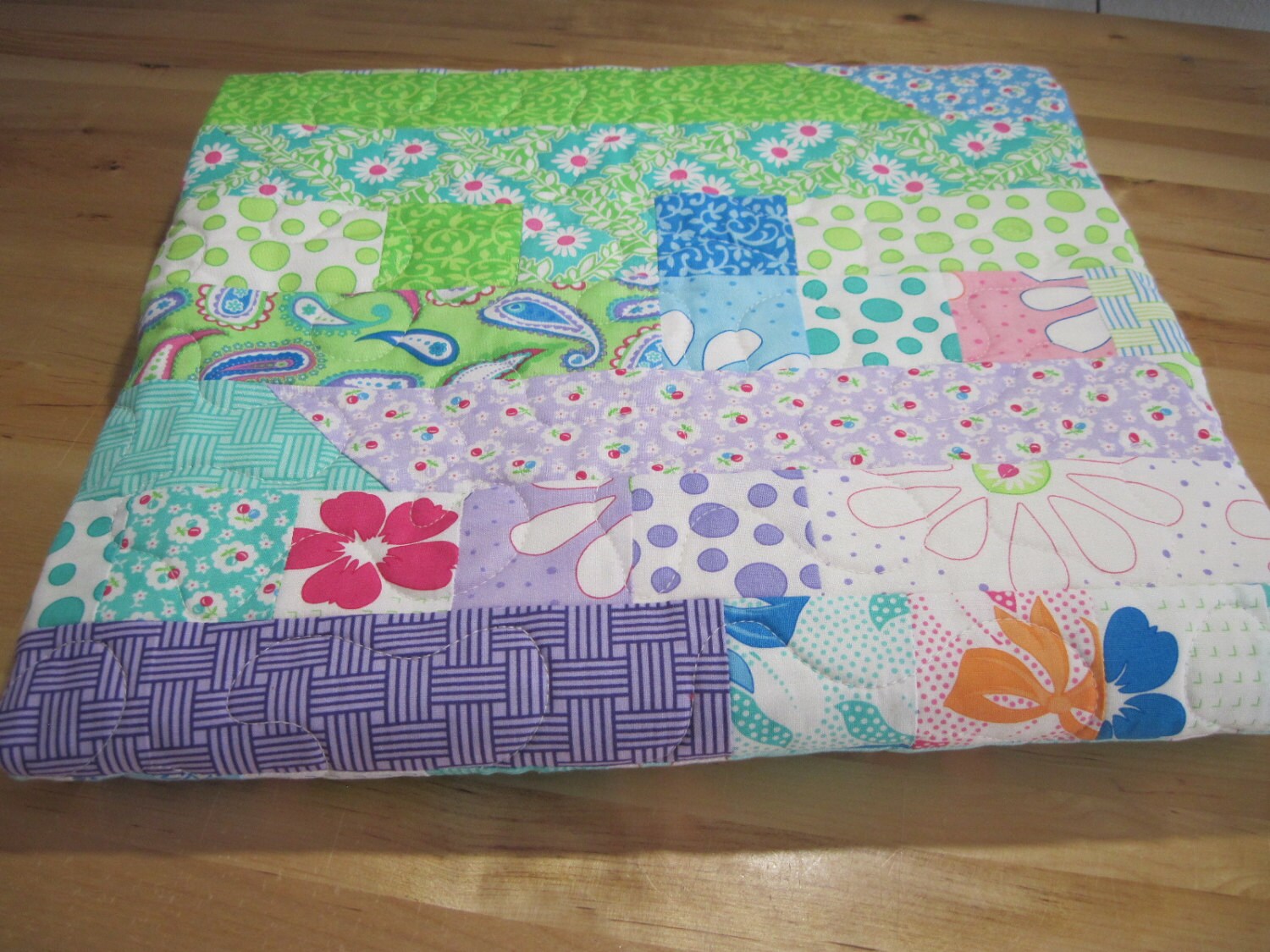 Baby Children's quilt. MODA Bandana fabric by TheRetiredQuilt