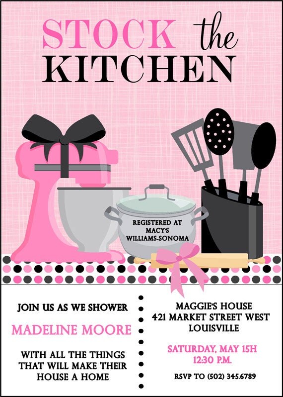 Stock the Kitchen Bridal Shower Invitation by AdorableInvitations