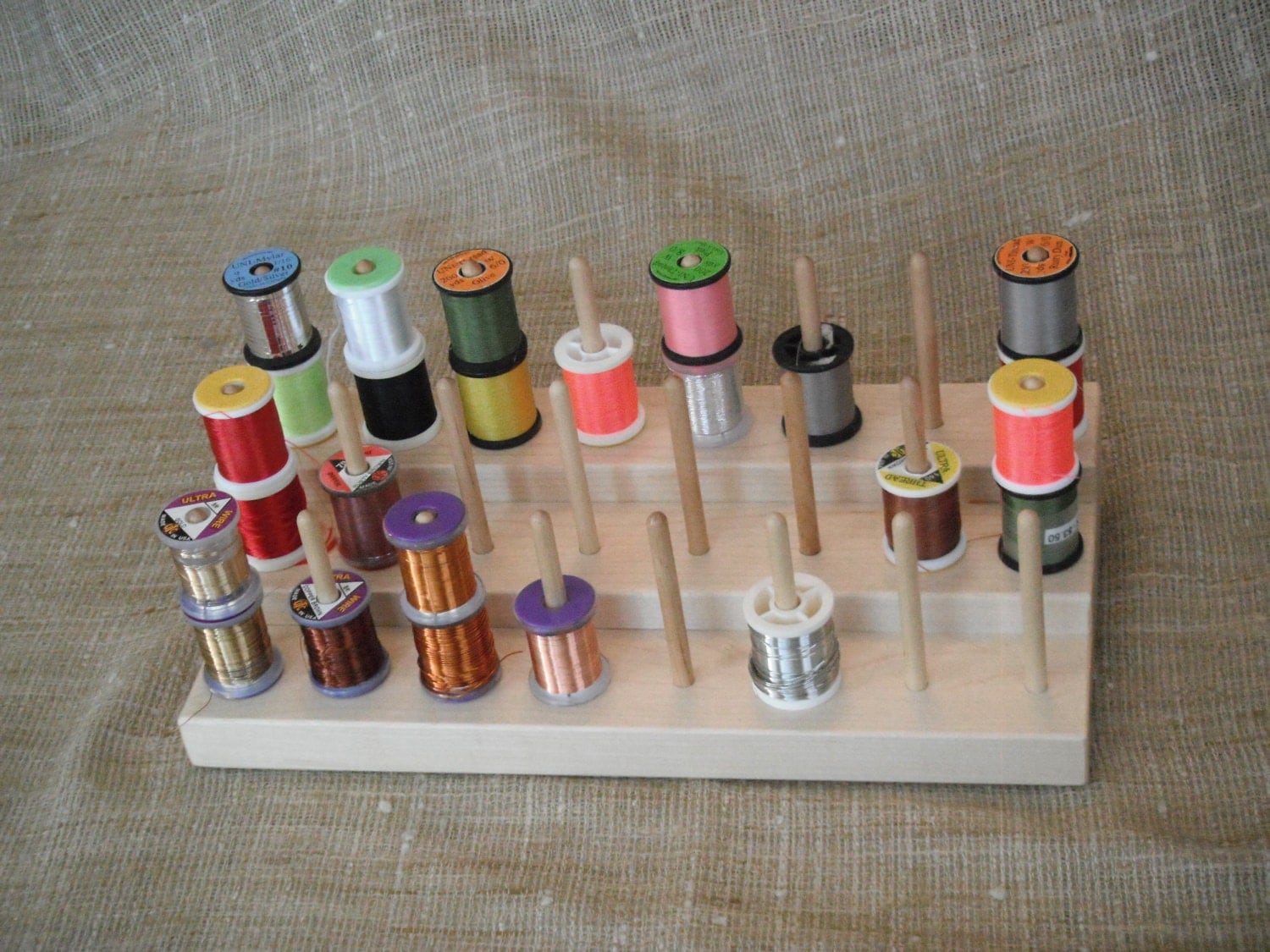 Fly Tying Thread Spool Rack by SaltCreekStudio on Etsy