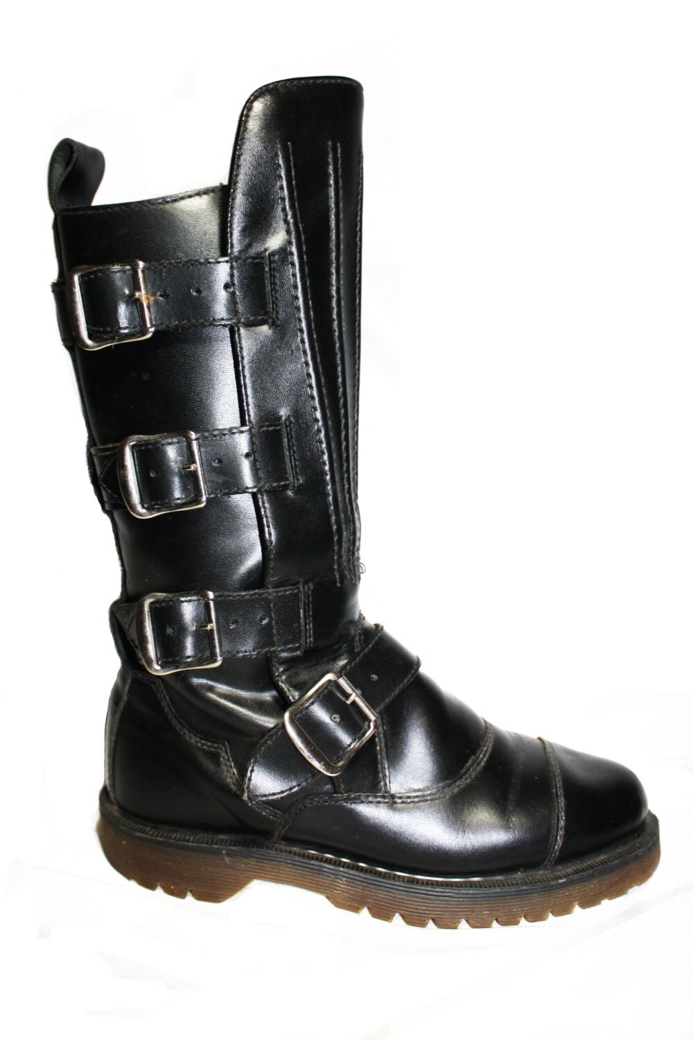 Super RARE tall buckle motorcycle Dr. Martens by TastelessBoutique