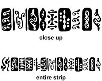 Unmounted Rubber Stamp Arts and Crafts Style Floral Border