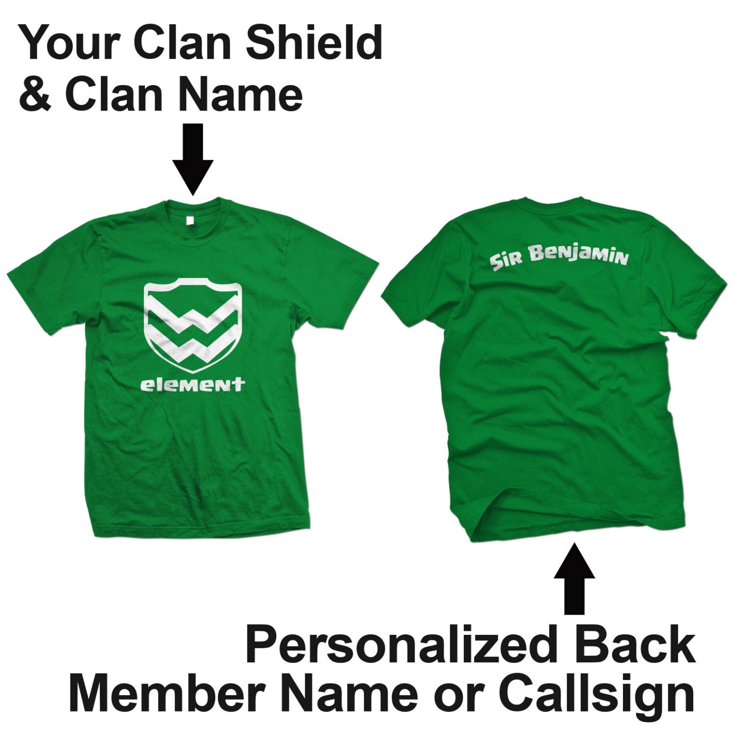 CUSTOM Clash With Your Clan Tshirts with Personalized Clash