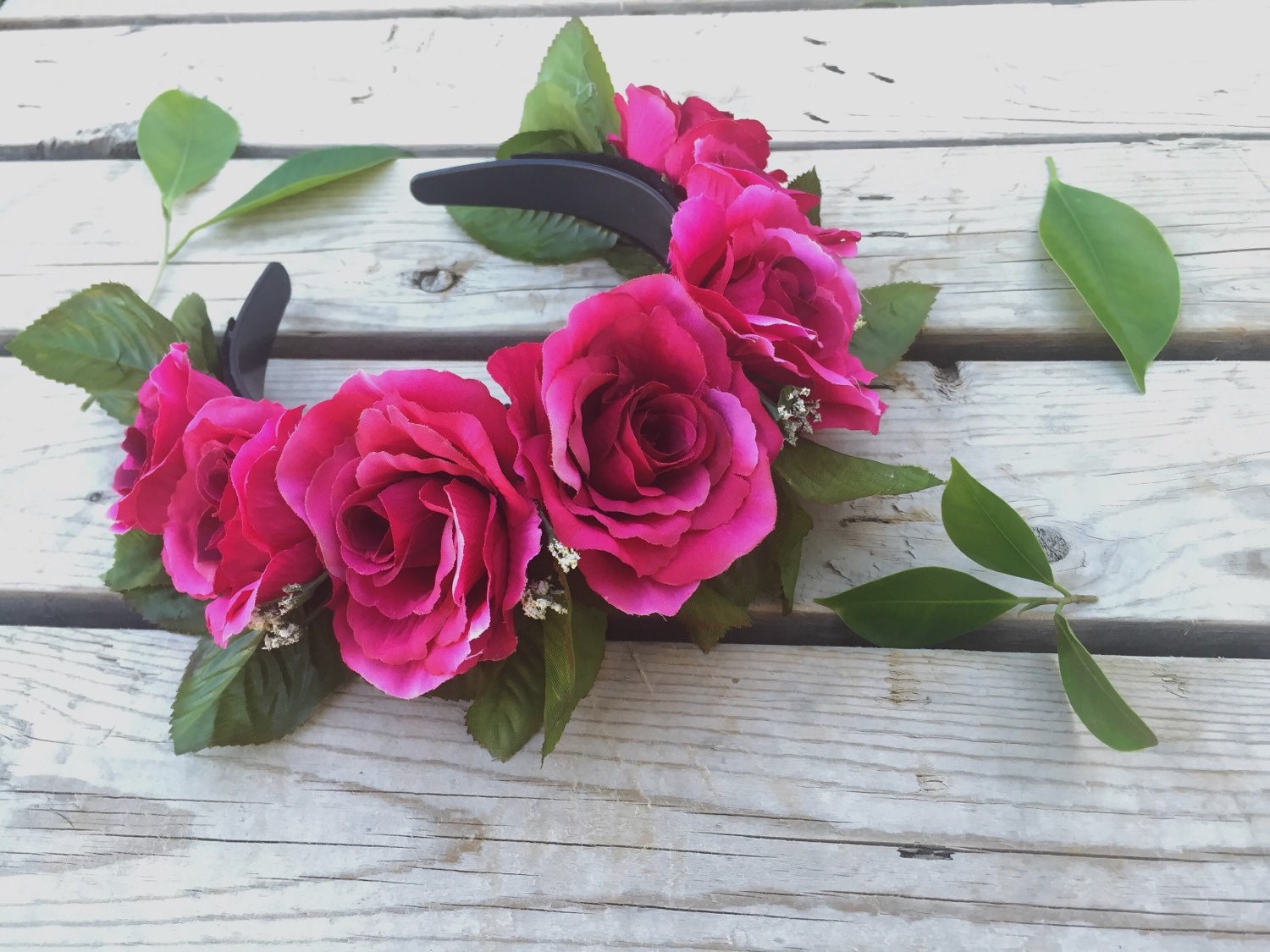 Pink Rose Flower Crown