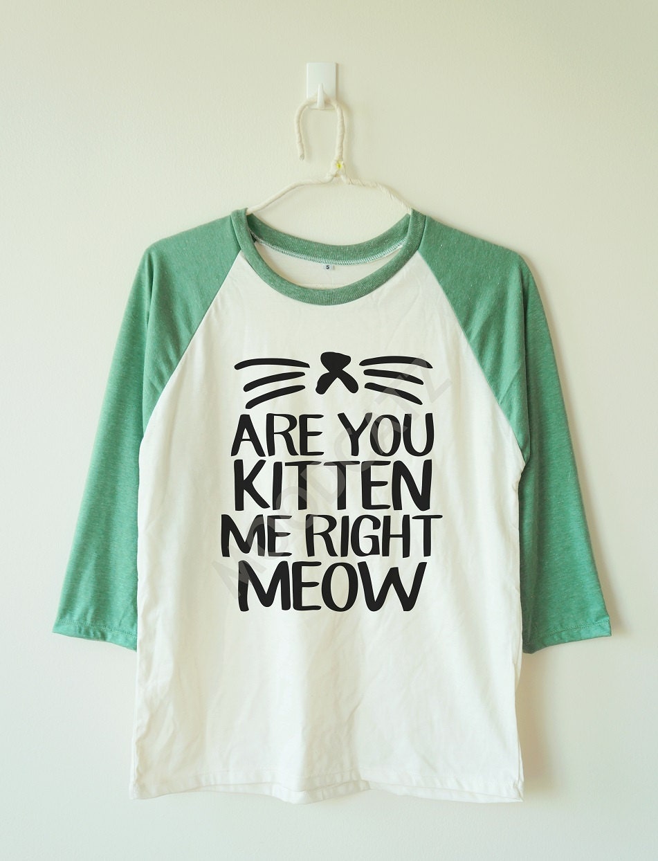 Are you kitten me right meow shirt cat shirt funny by MoodCatz