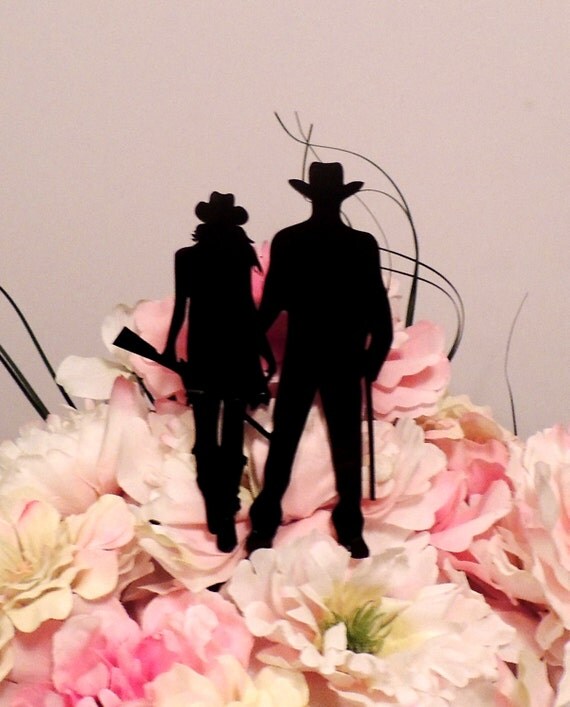 Guns Out Sexy Country Wedding Cake Topper By Yourpersonalengraver 