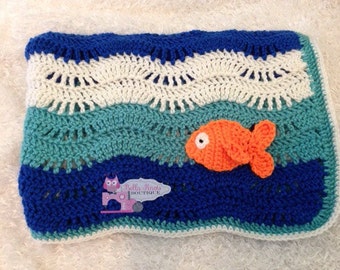 Finding Nemo Coral Fleece Blanket by Disney Baby- Blue | eBay