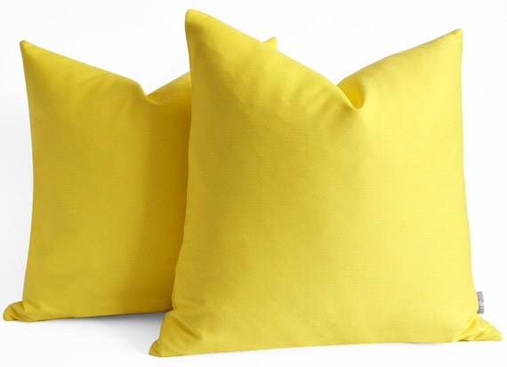 soft yellow pillow covers