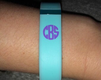 FitBit Monogram Decal, FitBit Decal, Small Monogram Decal, Fitbit Band Decal, Set of 2 FitBit Decals