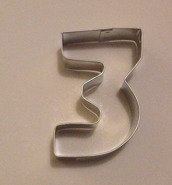 3 Number Three Cookie Cutter