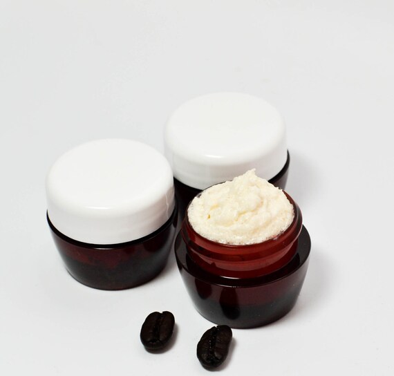 Coffee flavored sugar lip scrub with coffee butter .25 oz