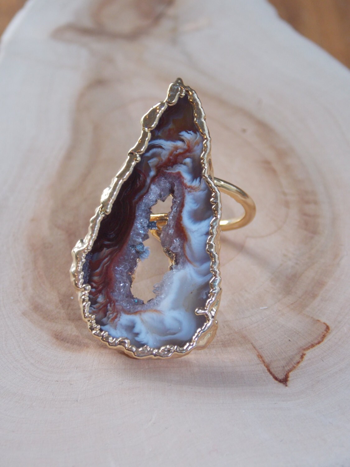 Geode Ring / Adjustable Ring / Adjustable Geode Ring / Geode