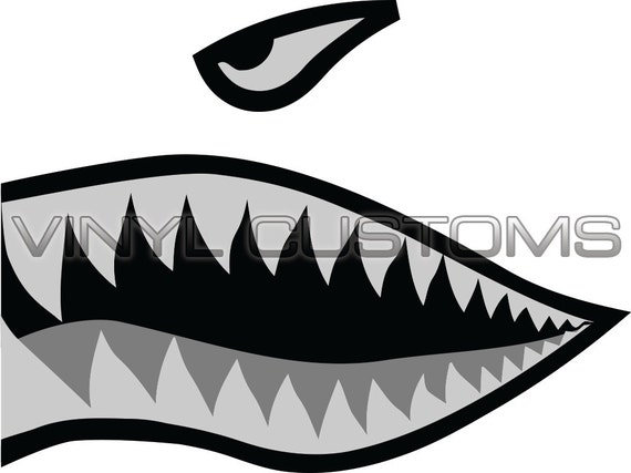 Flying Tigers Vinyl Decal Sticker Shark Teeth Hobby WW2