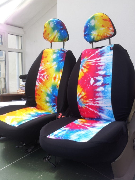 TIE DYE car seat covers: car front seat covers. BOHO by funkmyseat