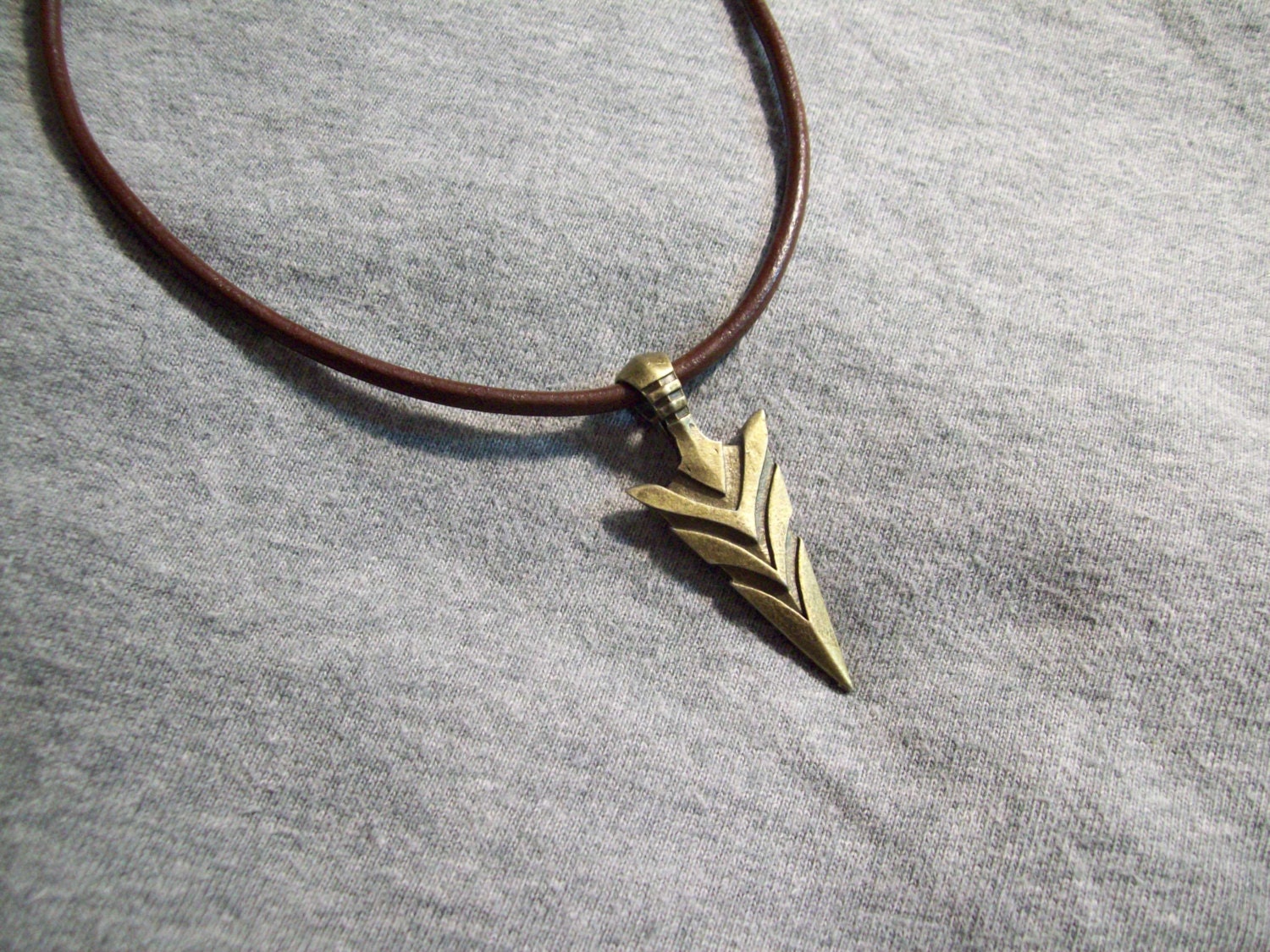 Arrowhead pendant mens pendant necklace metal by OriginalArtt