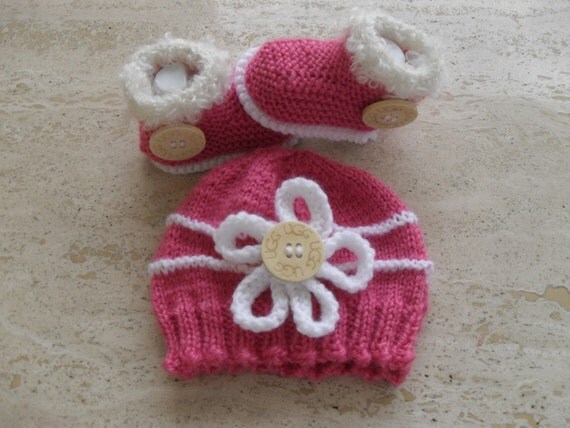 Baby Girl Booties Knitting Pattern