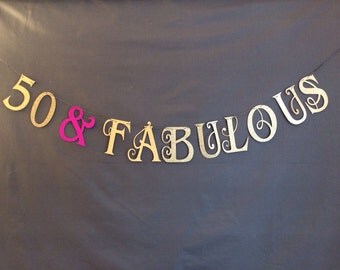 50th Birthday Banner – Etsy