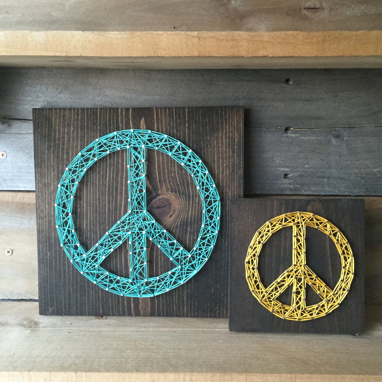 MADE TO ORDER String Art Peace Sign