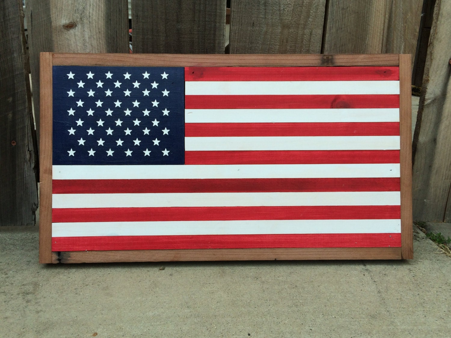 Wood American Flag 20 x 11-1/2 Wall Decor by DJGWoodArtistry