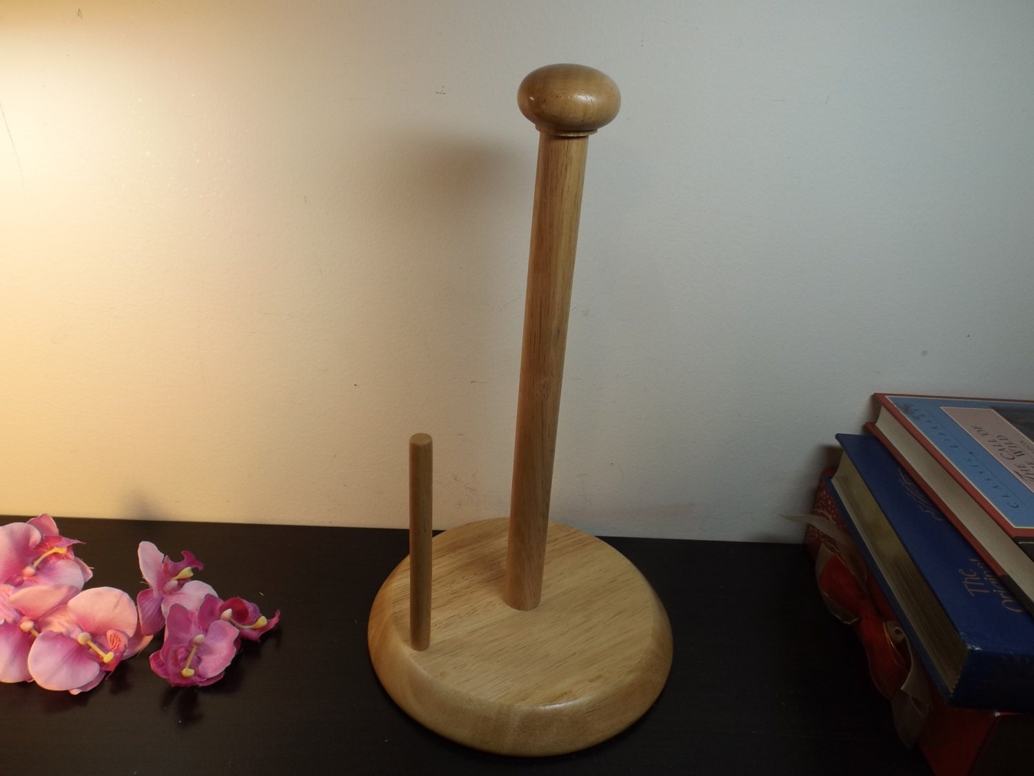 Vintage Wooden Paper Towel Holder. Gift.Kitchen. by krisfindings