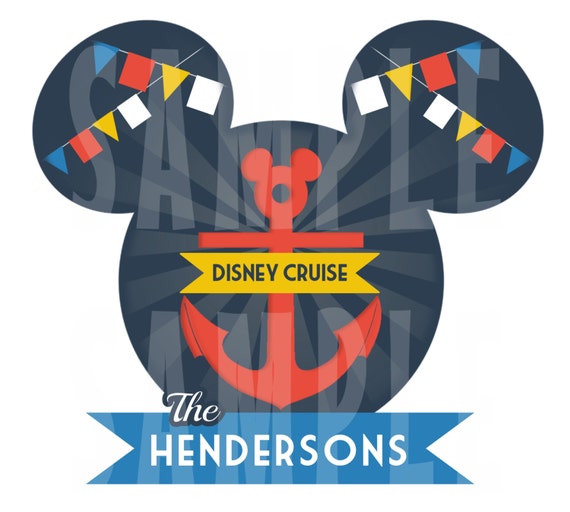 PRINTABLE Disney Cruise Door Magnet or Iron-On Personalized