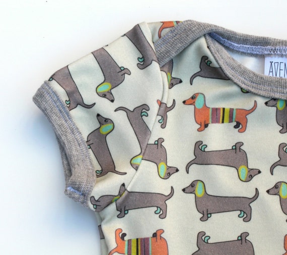 Wiener dog Baby Tshirt ORGANIC newborn tee Dachshund