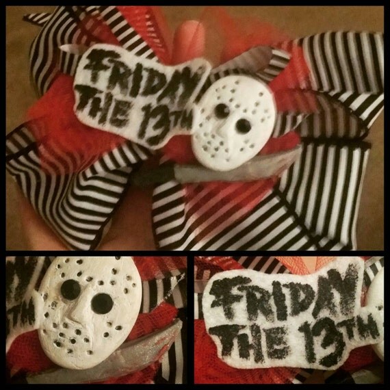 Friday the 13th Themed Polymer Clay Jason Mask by HairBowCosplay