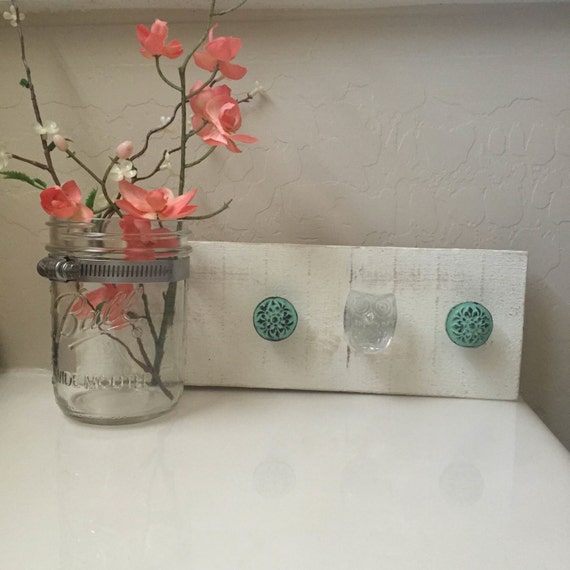 Mason Jar Necklace Holder/Hooks by SparkleandShine7 on Etsy