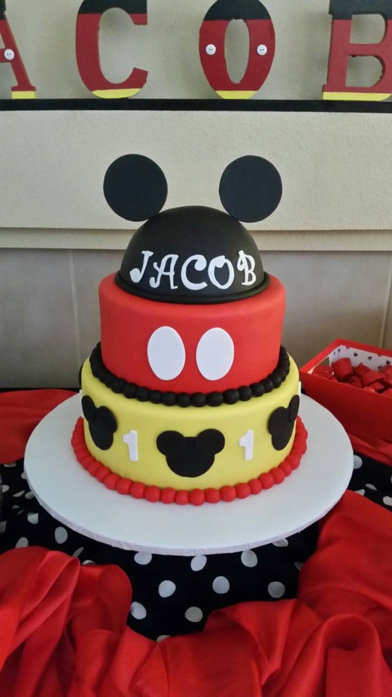 Items similar to Mickey Mouse inspired fondant cake kit! on Etsy