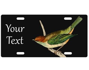 Custom personalized standard size license plate - Black Backed Tangari - add any text - free shipping