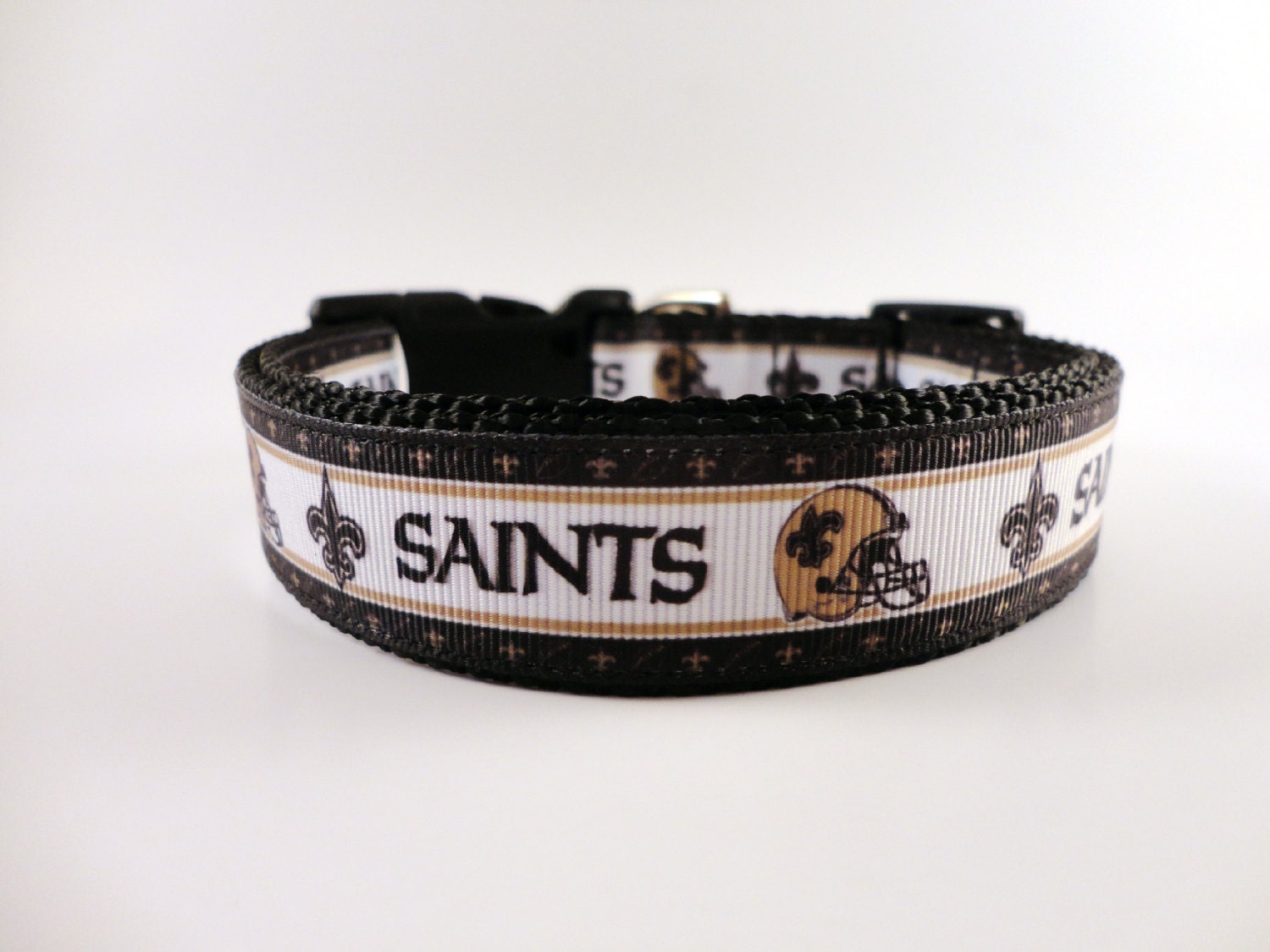 New Orleans Saints Dog Collar Adjustable by All4DogWear on Etsy