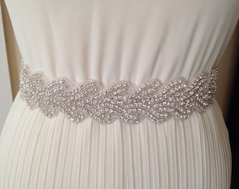All around beading Bridal belt wedding belt bridal sash wedding sash crystal sash wedding dress jeweled belt rhinestone sash rhinestone belt