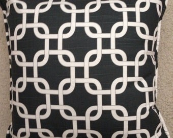 Charcoal & White Pillow