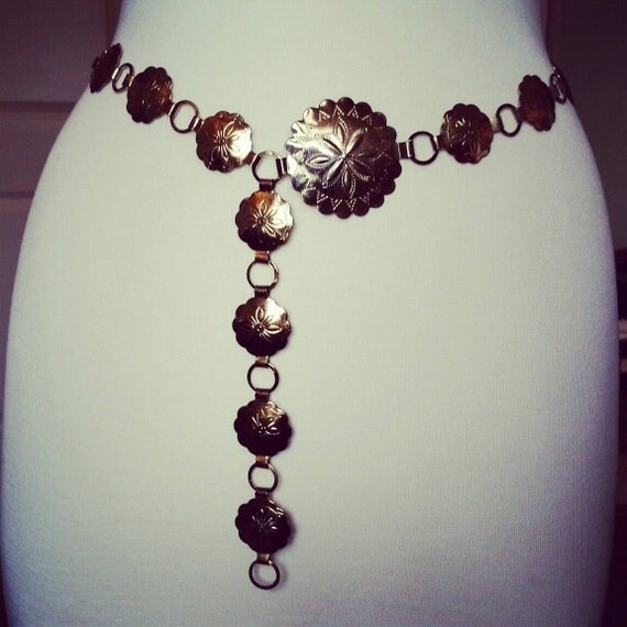 Vintage Gold Belt by GlowingEmpire on Etsy