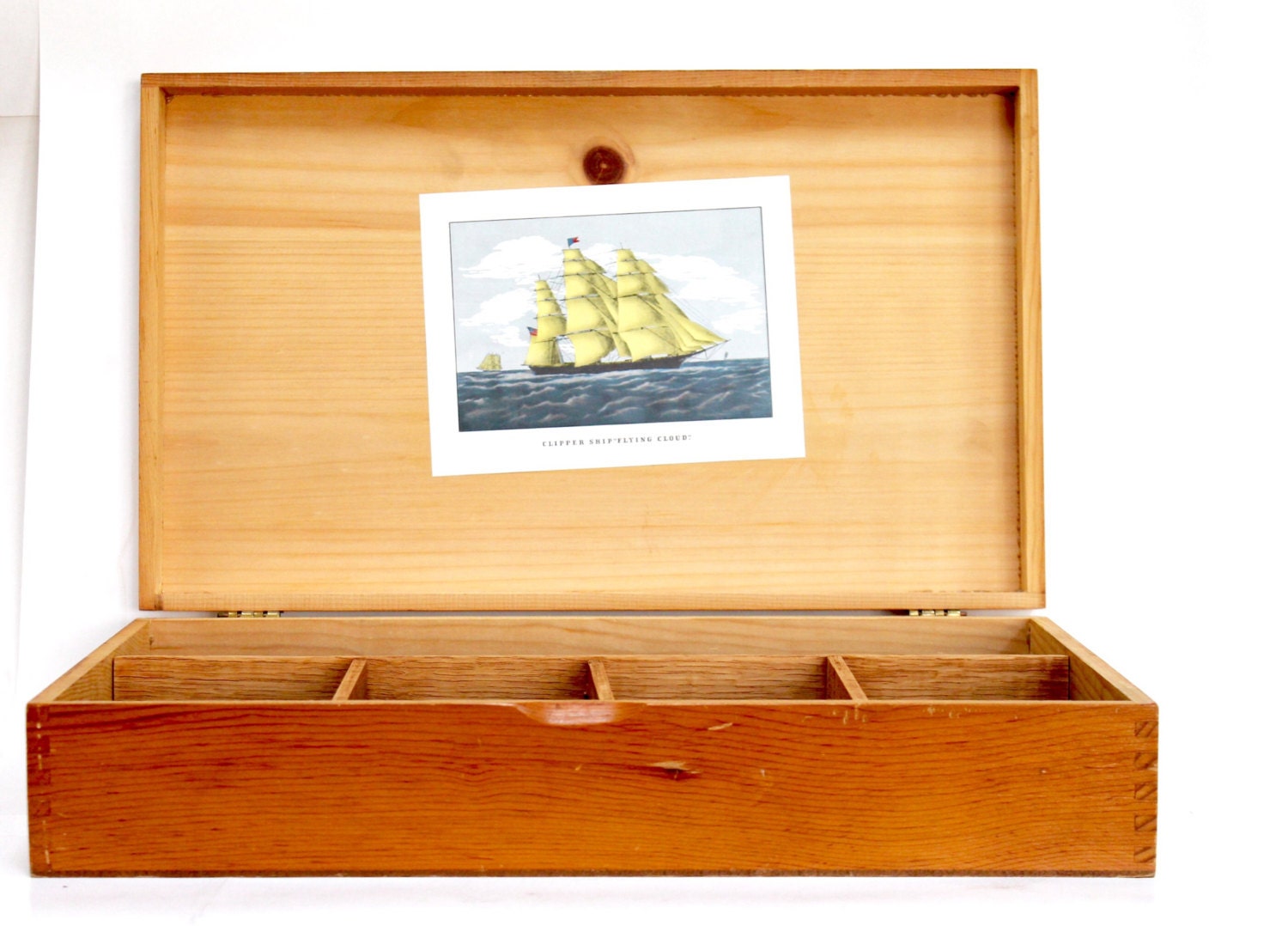 Captain’s Sea Chest/ Nautical Tool Box/ Vintage Pine Organizer – Haute ...