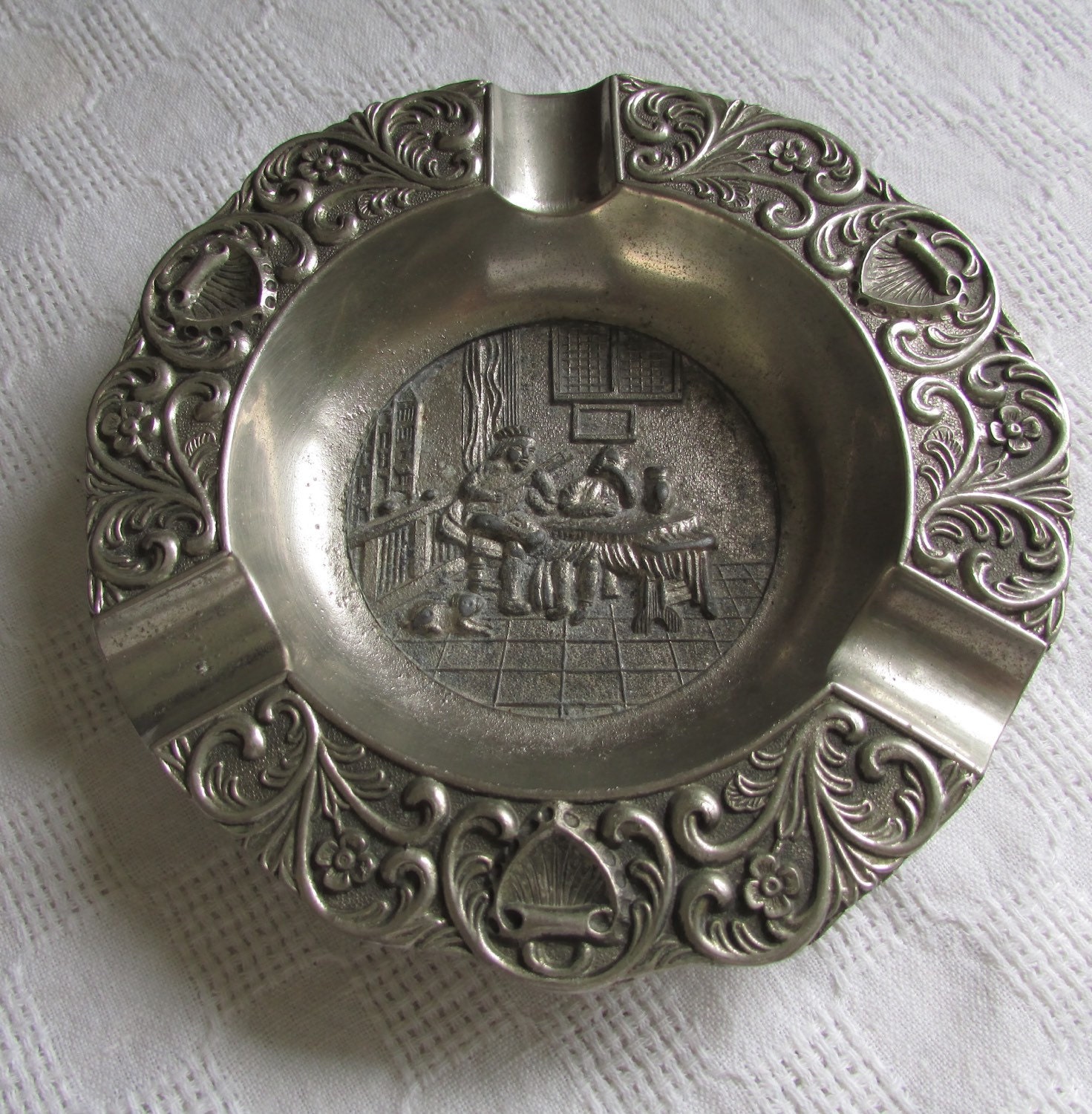 Ashtray Vintage Metal Tray