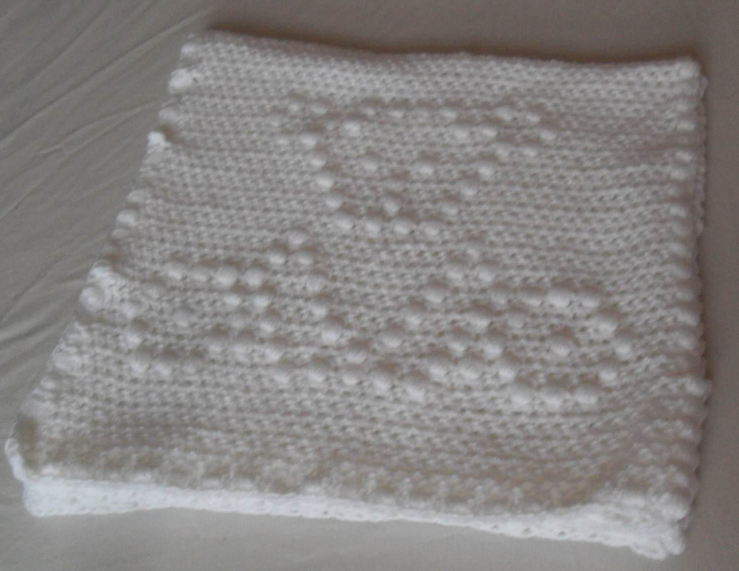 Teddy Bear Baby Blanket Afghan Shawl One-Piece Crochet PATTERN