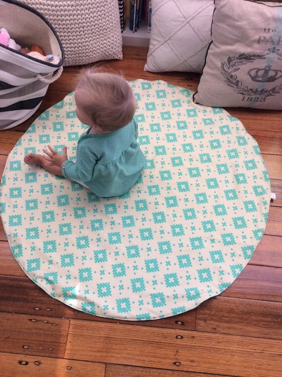 Circular Round Portable Baby Play Mat / Circle Rug in Designer