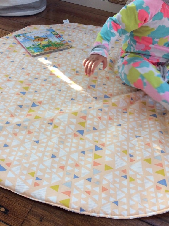 Circular Round Portable Baby Play Mat / Circle Rug by MonicasMats