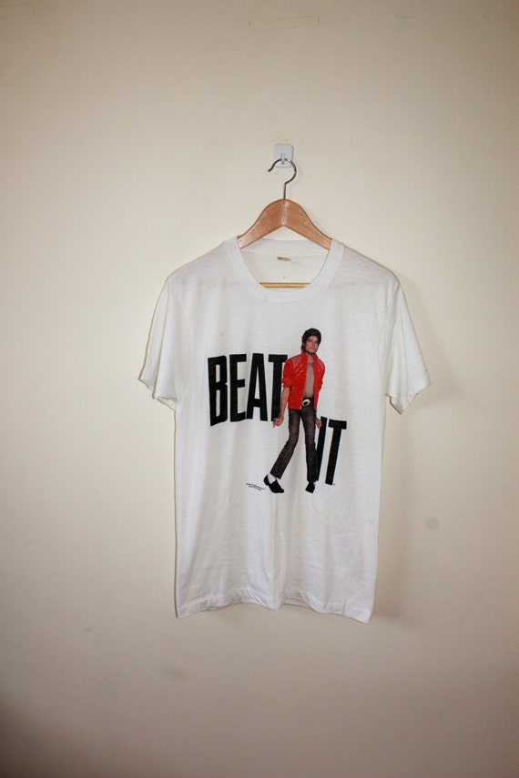 1984 / 80s Michael Jackson Beat It Tour T Shirt by BadBrainsVtg