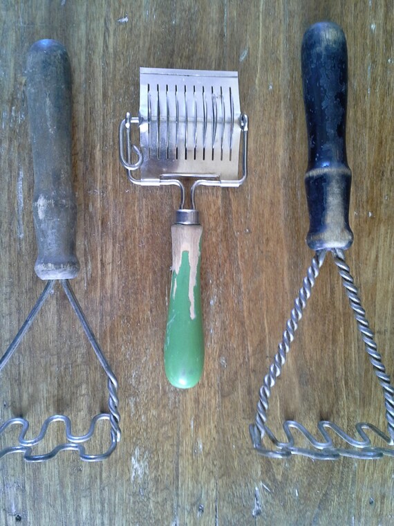Vintage Pasta Cutter and Mashers Lot of 3 by TheCheckeredChicken