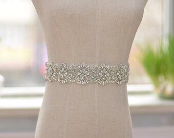 bridal sash, rhinestone sash, bridal belt, wedding sash, wedding belt, crystal bridal sash