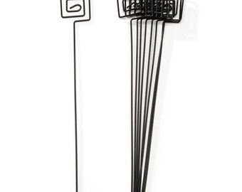 Black Square Wire place card holders, table number holders, photo holders, card holders